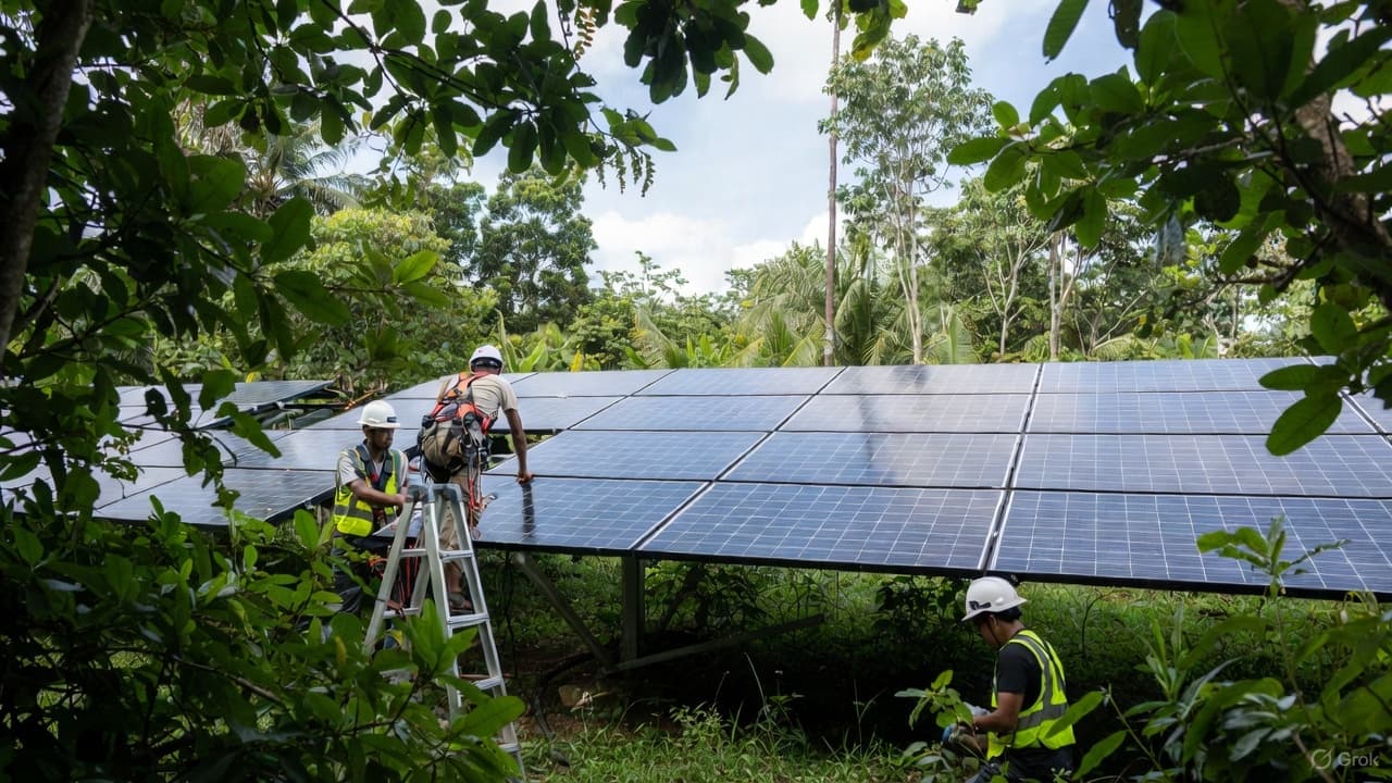 mantenimiento de paneles solares en el caribe